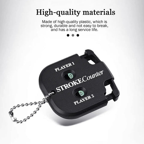 Two Player Golf Score Counter Clicker Kit Portable Handy Stroke Counter For Easy Scoring In Competitions Durable Plastic Battery Free Works Smooth For Casual Rounds And Tourney Games shown with two clickers for players on white background.