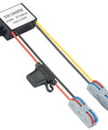 Garage Ready DC Buck Converter Step Down Power Module 17 To 60V To 12V Input with terminal connectors for RVs and trucks.