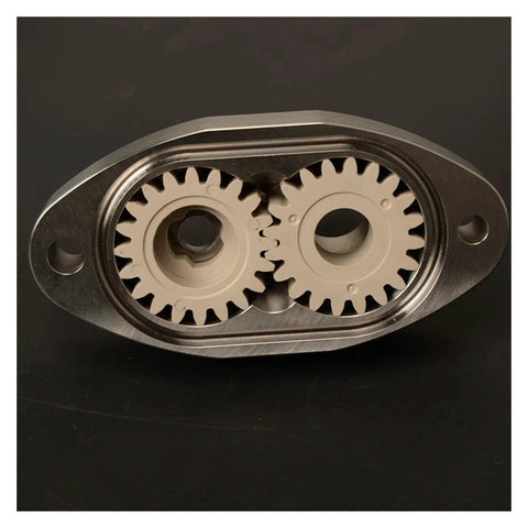 Pump Gears For Ice Cream Machine Extruder, Heavy Duty Pump Parts For Ice Cream Makers, Easy Install And Maintenance, High Temp Up To 105C, Replacement Components For Commercial And Home Use, dual gear set in black housing