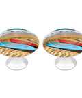 Beachy Surfboard Round Cabinet Knobs With Screws 28mm 2 Pack Stainless Steel Durable Hardware For Cabinets And Drawers Modern Beach Home Decor For A Coastal Look, beach surfboard print