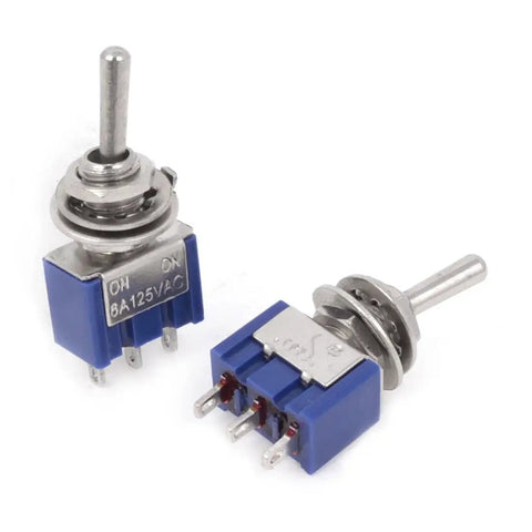 AC125V 6A SPDT On On Toggle Switch With 3 Terminals 6mm Thread Latching 2 Position For DIY Electronics Low Voltage Control