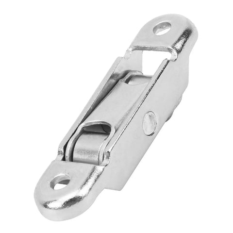 Heavy Duty Double Pulley For Sliding Doors And Windows Quiet Glide Roller Wheels Built Tough No More Squeaky Tracks Smooth As Butter, close-up view of metal pulley.