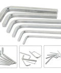 Six Piece Square Head Wrench Set L Shape Wrenches In Chrome Vanadium Steel For Tightening And Removing Square Screws Includes Sizes 3mm 4mm 5mm 6mm 7mm And 8mm Durable Pro Grade Kit Built Tough For Quick Fixes