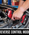 12V Brushless Cordless Impact Wrench 3 8 Inch Drive Compact High Torque Power Tool in use on car fasteners.