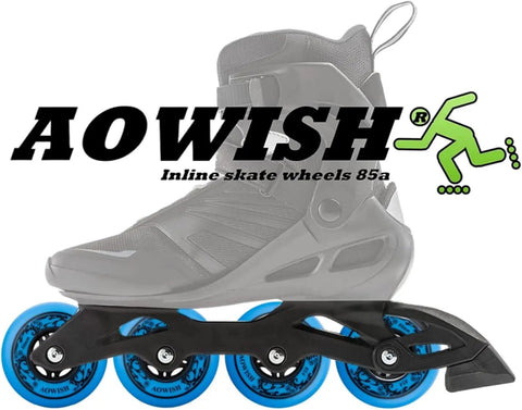 Eight Pack Inline Skate Wheels 76mm 85A Replacement Wheel Set For Outdoor And Indoor Use Blue Ideal for skate setup