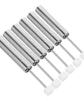 Trash Can Lid Support Hinge Soft Close Damper Kit 6 Pack Hydraulic Piston Replacement for Kitchen and Office, silver color