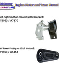 Complete Set of 4 Heavy Duty Engine Motor Mounts for 2008 2015 Nissan Rogue 2 5 Liter 2WD showing front right and rear lower strut components.