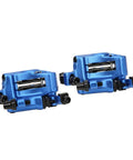 Mountain Bike Aluminum Alloy Disc Brake Kit Featuring Killer Grip And Slick Cable Actuation For Front Rear Wheel Setup blue caliper image.