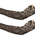 Kick Butt In The Dog Days Of Summer With Steampunk Mechanical Gear Ice Silk Arm Sleeves, stretchable design, gear print.