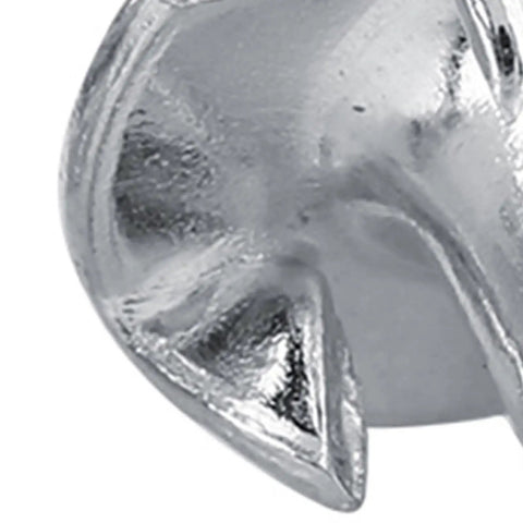 Close-up of Four Pronged Tee Nuts Set M4 Zinc Plated Carbon Steel for furniture cabinets and rock climbing holds.