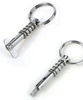 Marine Quick Release Pins One Quarter Inch Diameter With Drop Cam And Spring, 0.9 Inch Usable Length, 316 Stainless Steel, two pins