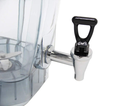 Heavy Duty Commercial Blender Packing Two Eight Zero Zero Watts And Six Liter Stainless Tank tap with chrome finish for easy pouring.