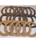PTO Clutch Disc Kit Replacement For Tractors That Fits IH Tractor Models showing metal and friction discs in set.