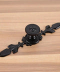 Old School Vintage Black Cabinet Knob Set For Doors And Drawers, Retro Pull Handles With Screws Included, 120mm Length
