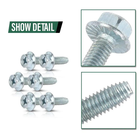 License Plate Screws For American Cars Rock Solid Size Fourteen By Three Quarters Inch With Hex Phillips Flat Slotted Combo Head