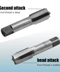 M16x1.5 Metric Tap And Die Set Right Hand Thread, close-up view showing thread depth variations, Pro Grade Tool Kit for Machining