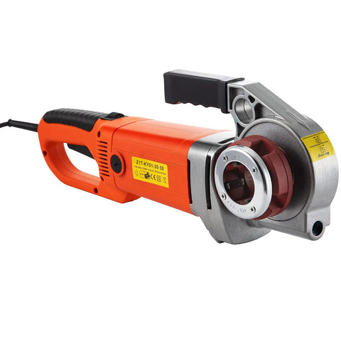 VEVOR 2300W Electric Pipe Threader Machine With Four Dies For 1/2 To 1 1/4 Inch Pipes, showcasing durable copper motor and ergonomic handle.