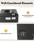 Top Loading Water Cooler With Three Temperature Options Hot Cold Warm For Three Or Five Gallon Bottles Stainless Steel Liner