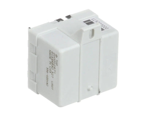 Ice Maker Start Relay Module Replacement for Commercial Ice Machines, Plug-and-Play Install, Reliable Start Circuit, High-Quality Start Relay for Ice Makers And Long-Lasting Performance. white plastic relay module