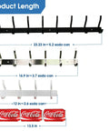 Heavy Duty Wall Hooks 23 Inch Coat Rack Wall Mount With Eight Hooks, Stainless Steel 304 Silver Hanger, product length comparison