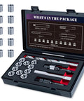 Open case of M12x1.25 Thread Repair Kit With Stainless Steel Inserts, Drill, Tap, Counterbore And Driver, 10 Piece Set