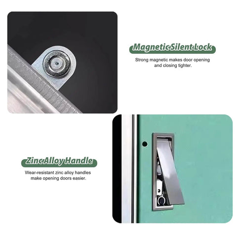 Magnetic Silent Lock and Zinc Alloy Handle for No Sweat Install Aluminum Frame Drywall Access Door Hidden Plumbing Inspection Hatch.