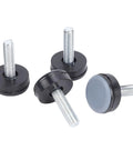 20Pcs PTFE Furniture Leveler Feet With M6 Thread For No Wobble Tables Chairs And Cabinets Anti Slip Glides shown in black and silver