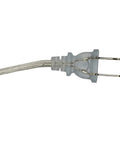 Clear Silver Lamp Cord 8 Foot Long For DIY Lamp Repair Or Replacement SPT-1 18 Gauge UL Listed Power Cord with Polarized Plug