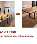 DIY table with Beefed Up Heavy Duty Trapezoid Metal Table Legs 28 Inch Set Of 2 Black With 1000lb Load Capacity