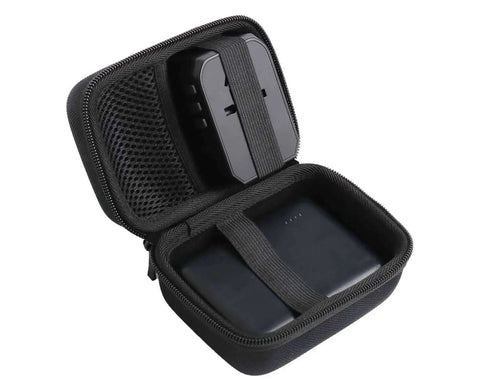 Top Shelf Travel Charging Accessories Storage Kit Hard Protective Case Fits Power Bank Wall Adapter And Sync Cables Game Changer Fresh Tech Organizer Case Only with opened hard shell carrying power bank inside.