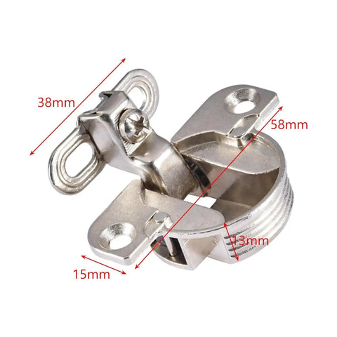 Rotating Concealed Cabinet Hinges 2 Pack Easy Install 97 Degree Folding Door Fittings For Wardrobe And Cupboard Smooth Surface
