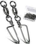 Saltwater Fishing Snap Swivel High Strength Ball Bearing Connectors Stainless Steel Corrosion Resistant Black Nickel 25 Pieces 31 Lbs Beefy Break Strength For Freshwater And Saltwater Tackle, 25-pack in case