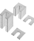40 Piece Auto Body And Fender Alignment Shim Kit With One Sixteenth Inch And One Eighth Inch Thick Shims, Three Eighth Inch Slot, Silver Finish