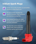 Iridium spark plugs and ignition coil with features for Porsche Panamera and Cayenne upgrade.