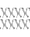 Ten Piece Stainless Steel Spring Terry Clips For Tool Organization In Garage Cabinets Securely Hang Tools Brooms And Brushes Durable 28mm Clips