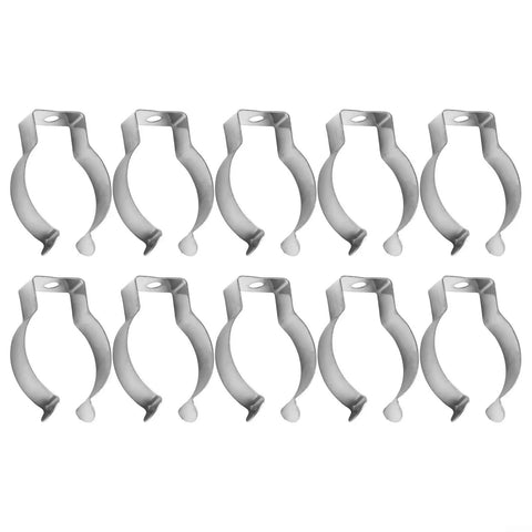 Ten Piece Stainless Steel Spring Terry Clips For Tool Organization In Garage Cabinets Securely Hang Tools Brooms And Brushes Durable 28mm Clips