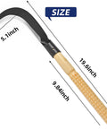 Image showing the size and dimensions of Versatile Manganese Steel Billhook Sickle Machete For Gardening And Weeding.