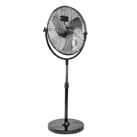 20 Inch High Velocity Shop Fan With Telescoping Height, 3 Speed Control, Adjustable Tilt, Heavy Duty Standing Floor Fan For Garage Or Workshop