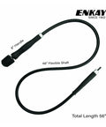 Heavy Duty Flex Shaft With 1/4 Inch Keyless Chuck 56 Inch Drill Extension Cable with black handle and flexible shaft