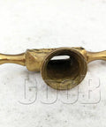 Bronze Finger Guard Bolster For Hunting Knives, Celtic Style Pommel Guard For Custom Knife Making, detailed hollow view