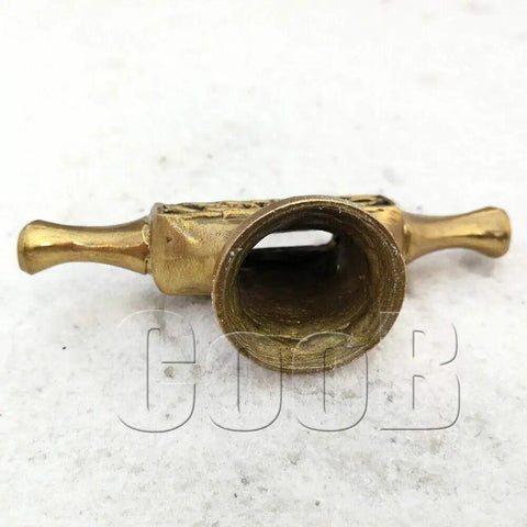 Bronze Finger Guard Bolster For Hunting Knives, Celtic Style Pommel Guard For Custom Knife Making, detailed hollow view