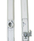 Sliding Glass Patio Door Handle Set Flush Mount Non-Keyed With 6-5/8 Inch Screw Hole Centers White DL-502 Replacement Hardware