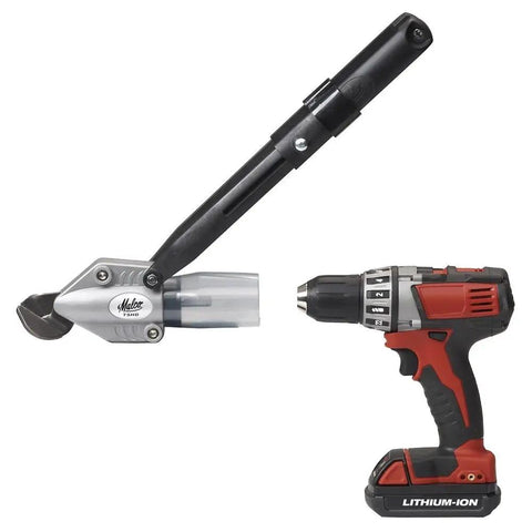 Beefed-Up TurboShear Drill Attachment for Heavy-Duty Cutting with 14.4V drill, turns into 18 gauge galvanized steel shear, TSHD model