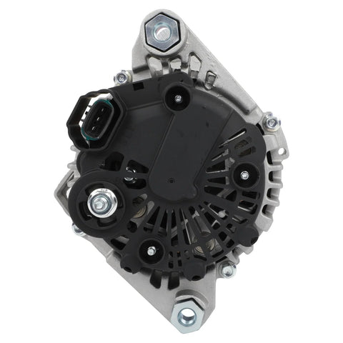 110 Amp 12V Car Alternator Replacement For Hyundai Santa Fe 2.4L 2010 2012, Hyundai Sonata 2.0L 2011 2014, Kia Optima 2.0L 2012 2013, Kia Sorento 2.4L 2011 2012 OE Replacement Durable Build Easy Install High Performance Electrical Component rear view.