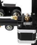Close-up of 3D printer assembly with Top Notch V Shape Groove Plastic Bearing Pulleys for smooth operation