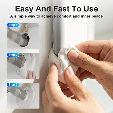Applying Waterproof Sealant Mastic For Wall Holes And Cracks Multi Purpose Crack Filler Putty For Air Conditioning Holes