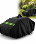 Heavy Duty Robot Lawn Mower Cover Built For Outdoor Garage Storage No Sweat Weatherproof Dock Shelter with Charging Station in black.
