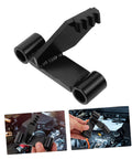 FELTECHELECTR flywheel holding tool, black metal L-shaped bracket with twin end sleeves for flexplate locking