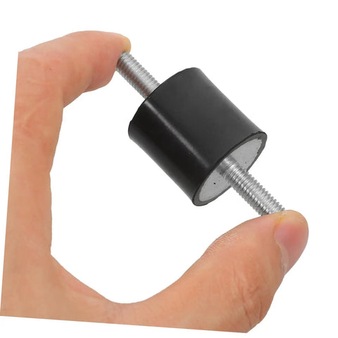Sturdy Rubber Shock Mounts 4 Pack Vibration Isolators for Fitness Equipment and Air Conditioning, Easy Install, Heavy Duty Rubber Mounts for Bikes, Compressors and Machinery, black rubber mount with threaded bolt