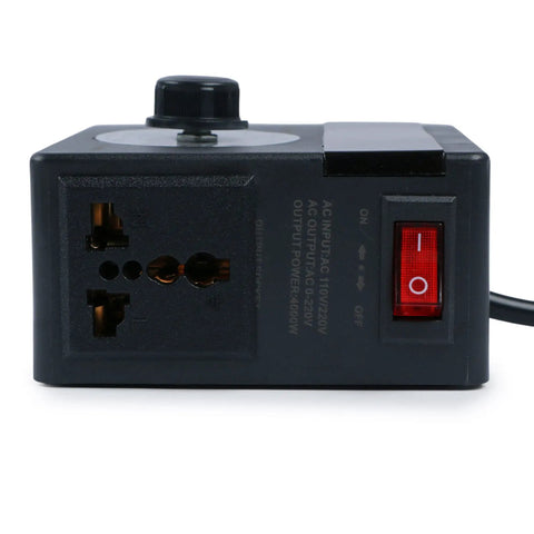 Close-up of Variable Speed Controller For Exhaust Fan Motor Router And Drill Rheostat 110V 120V 220V 15A 4000W, front view